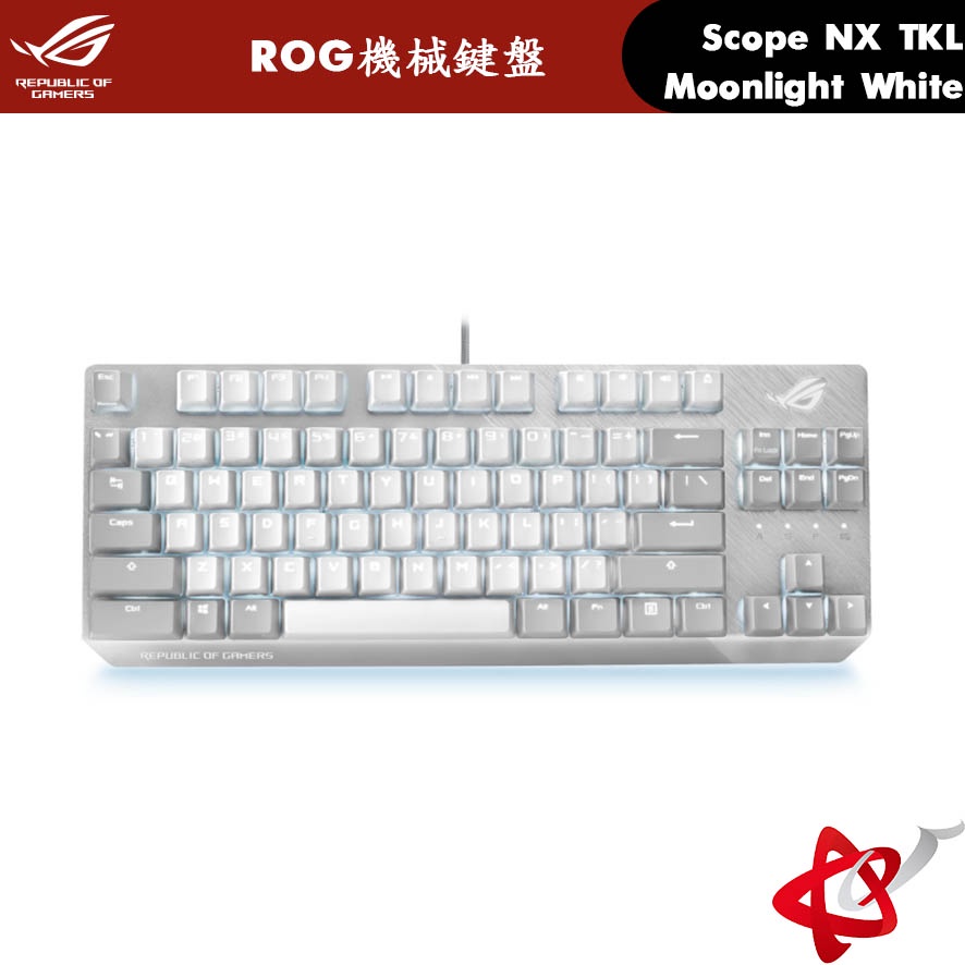 華碩 ROG Strix Scope NX TKL Moonlight White 青軸 月光版 機械式鍵盤 促銷