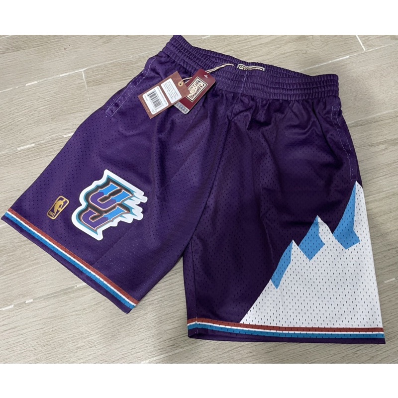 原價3080 NBA 爵士隊 紫冰山 復古 球褲 籃球褲 運動褲 運動短褲 M&amp;N Mitchell and ness