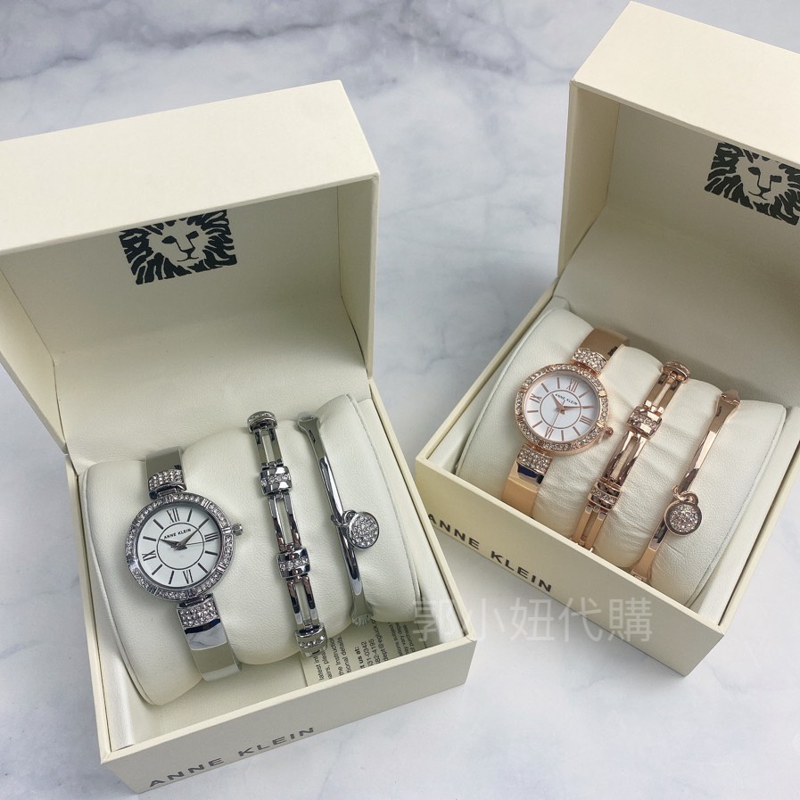 🇺🇸【現貨不用等！】Anne Klein Watch Bracelet Set 女士手錶手鍊三入組 AK3294RGST