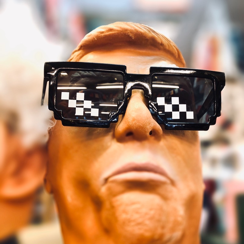 MINECRAFT眼鏡 馬賽克眼鏡 麥塊眼鏡 墨鏡 交換禮物 裝B神器  打碼 影片惡搞 表演道具 搞笑玩具 整人玩具