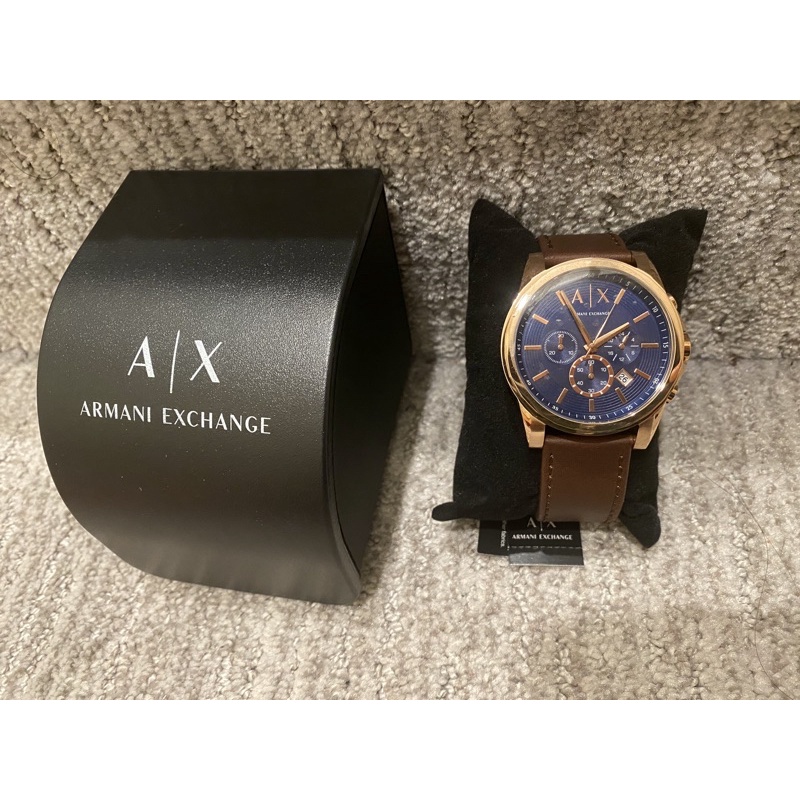 (🇺🇸美國代購)特價🔥現貨-Armani Exchange AX 三眼智能計時-皮革男錶
