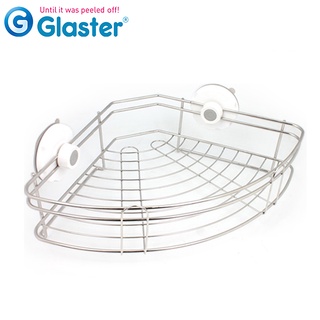 【UP101】Glaster 韓國 無痕 轉角置物架 免釘 浴室架 通風 收納架 氣密式 牆角置物架 沐浴乳架GS-23