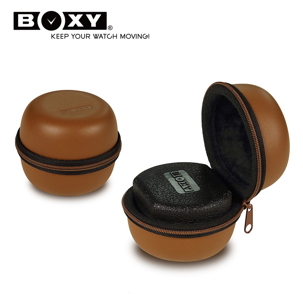【BOXY】 旅行收納EVA錶包 錶盒 旅行錶盒 攜帶式錶盒 外出錶盒 手錶收納  手錶防撞包 防撞盒 攜帶錶盒 棕色