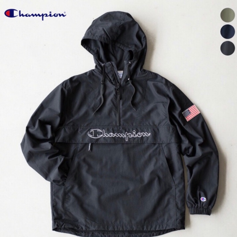 Champion ANORAK PARKA 半拉鍊外套| 蝦皮購物