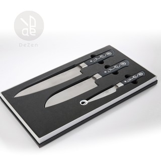 【木子別作】IOSHEN 料理達人3刀組 主廚刀 切刀 三層鋼 F-742666DNR-P