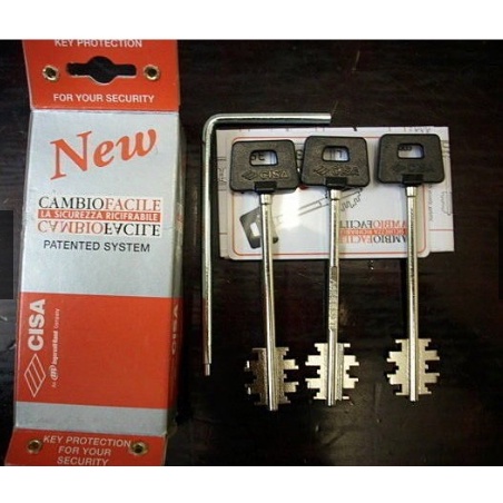 【義大利~CISA】頂級分段式安全防暴鎖(千變款式)變號專用鑰匙包 內附原廠所匙三支 變號桿x1 全盒未拆封