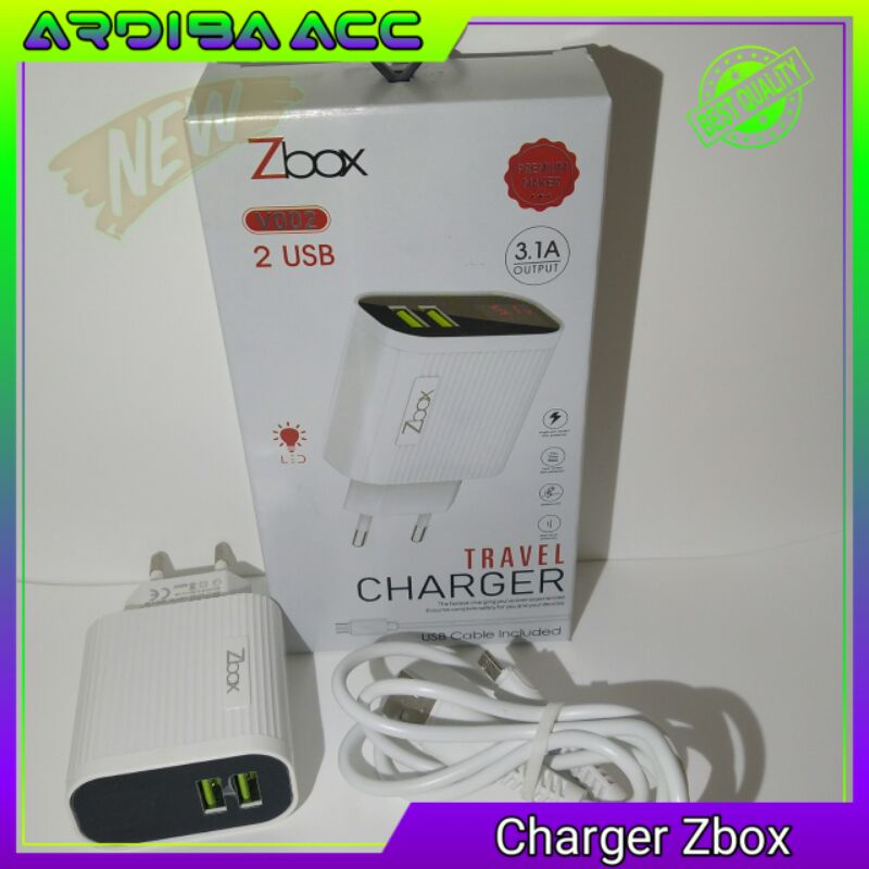 用於 Zbox V002 快速充電 2 USB MICRO 的旅行充電器