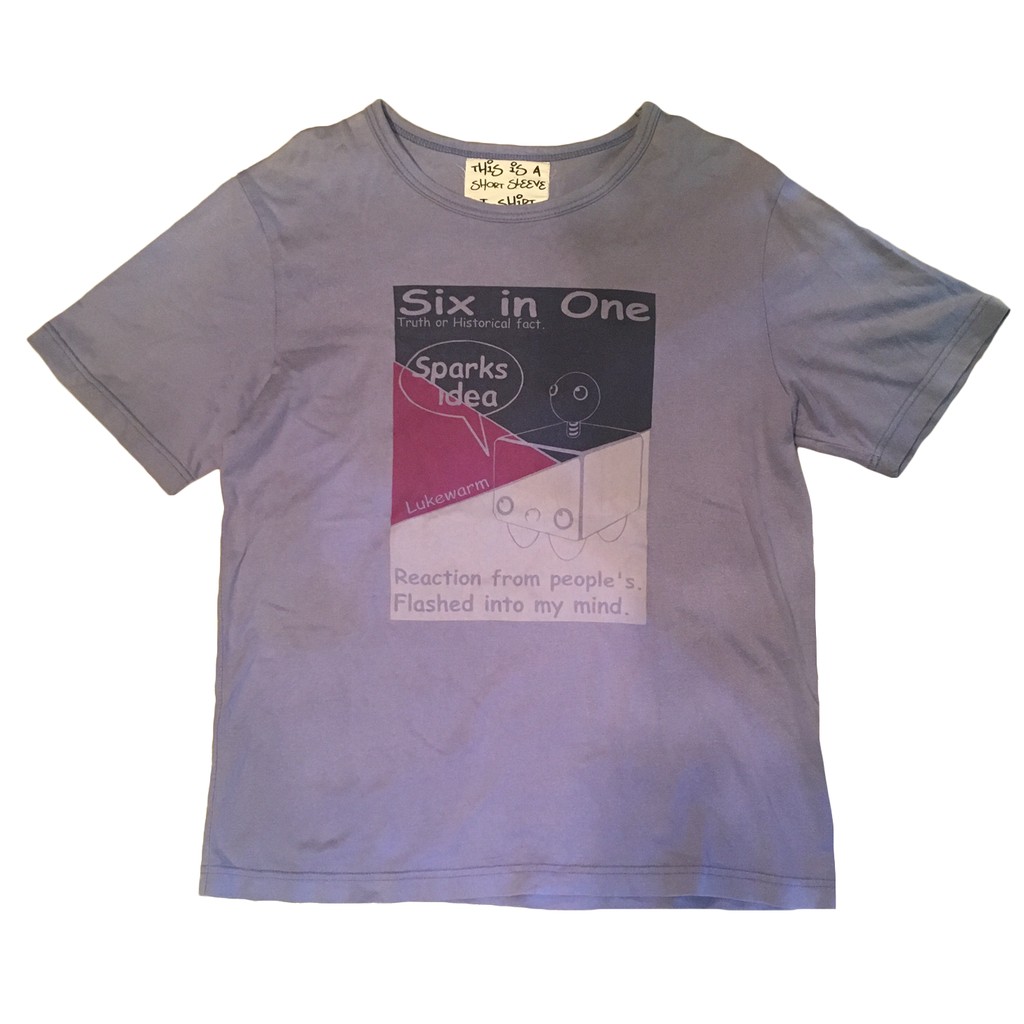 【Rock Vintage搖滾古著】Six in one藝術翻玩機器人圖樣T/翻玩/古著/二手/短袖