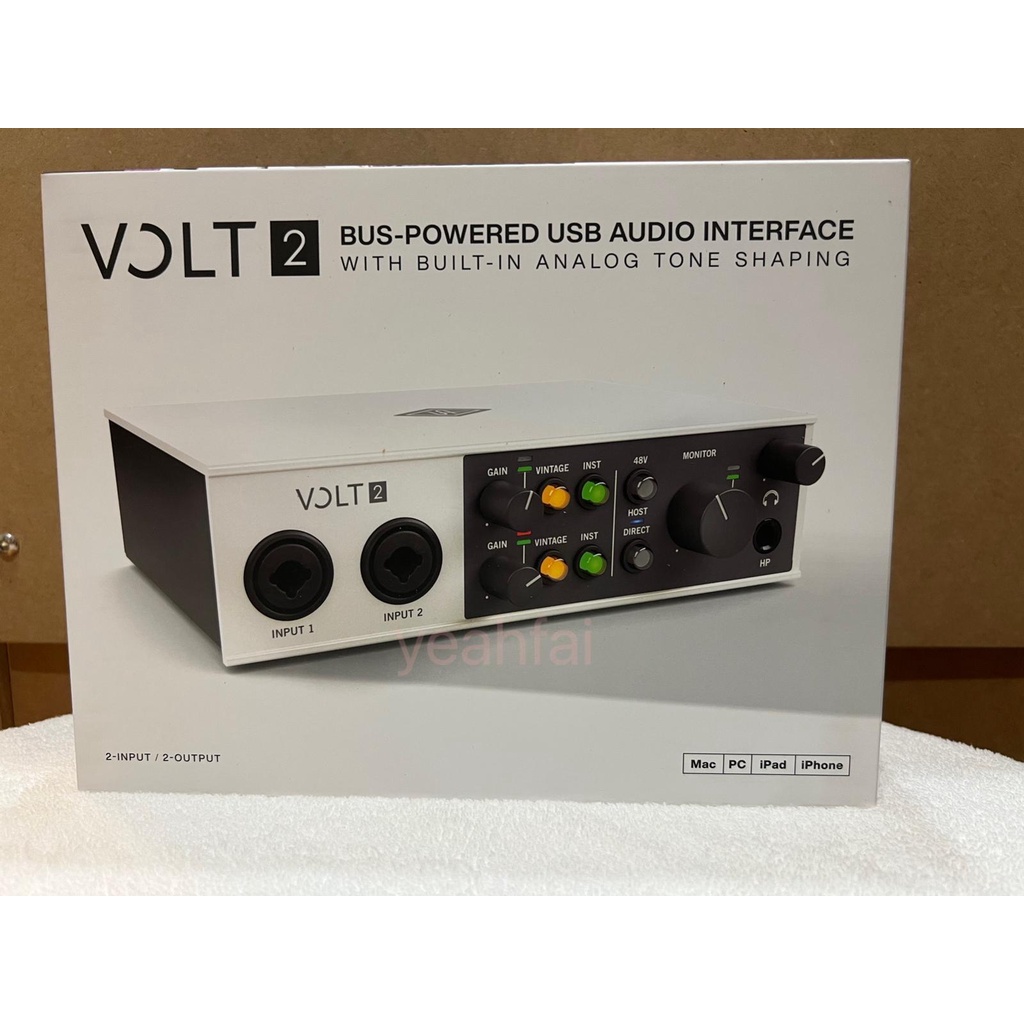 全新原廠 現貨 Universal Audio Volt 2 USB 錄音介面 UAD
