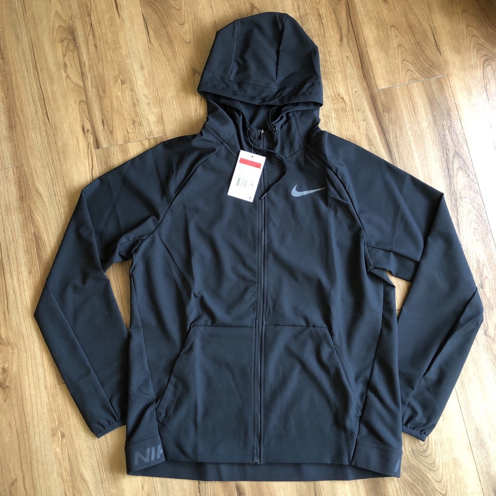 ★1680元↘NIKE PRO FLEX 專業版 連帽風衣 訓練外套 黑 拉鍊口袋 速乾材質 CK1910-010
