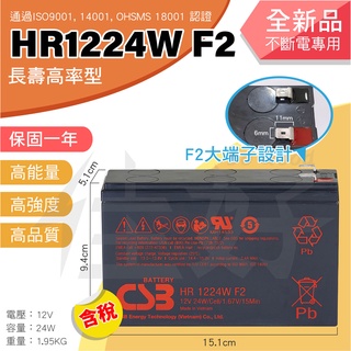 佳好電池 全新含稅 CSB HR1224W F2 不斷電系統 BN650M1-TW 可用／與 CPS5.5-12 同大小