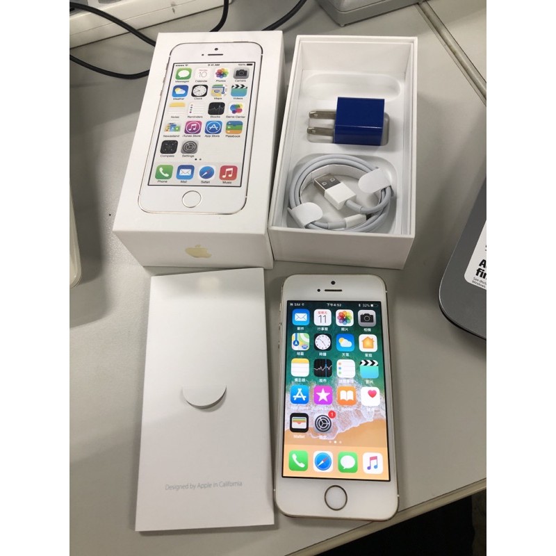 Apple iPhone 5S 32G 金 指紋辨識 盒裝 副廠配件 二手機 備用機