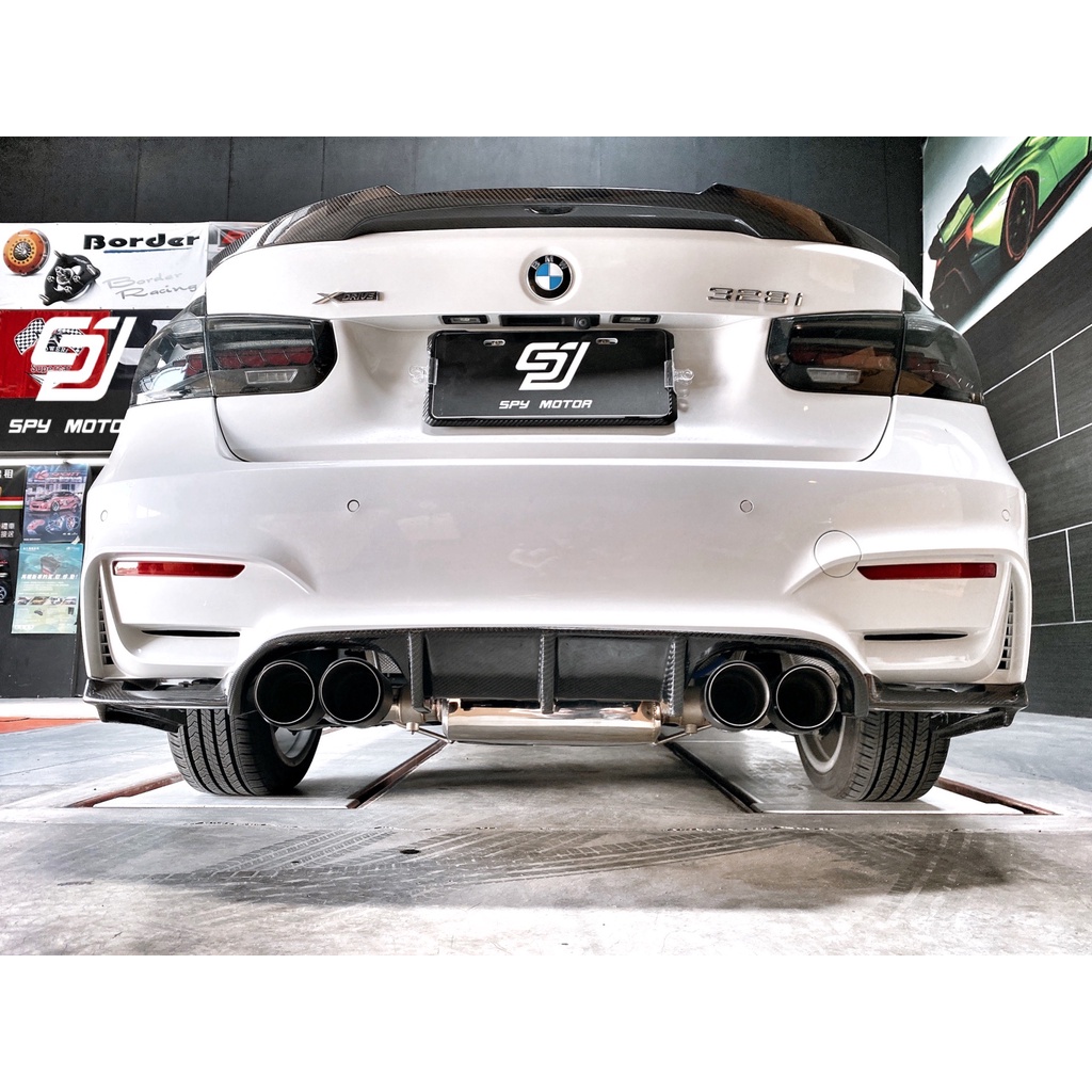 【SPY MOTOR】BMW F30 M3保桿 V款碳纖維後下巴 三件式