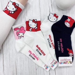 韓國 HELLO KITTY 三麗鷗 韓國襪子 短襪 女襪 凱蒂貓 美樂蒂