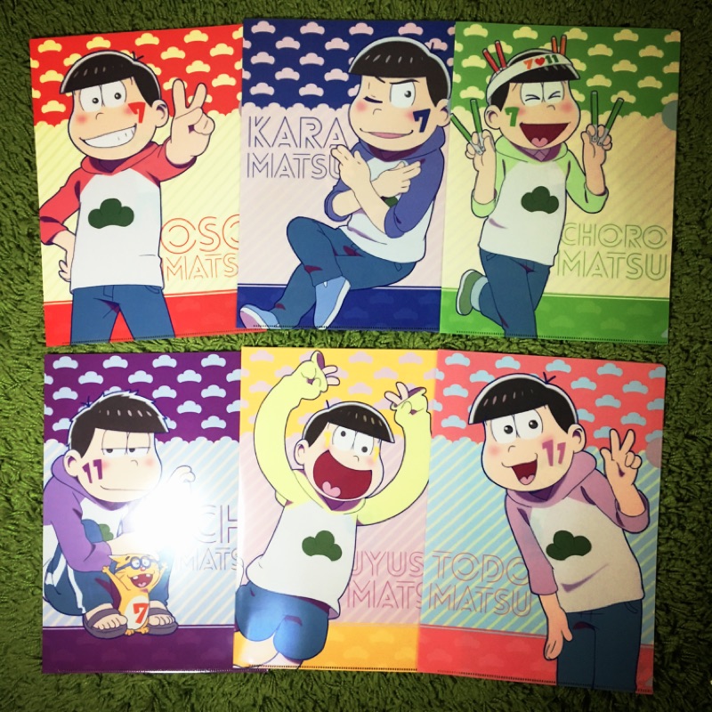 現貨 日版おそ松さん阿松a4 資料夾六入一套唐松流松一松十四松末松椴松小松先生 蝦皮購物