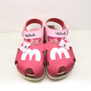 零碼出清 Disney 迪士尼 Minnie 米妮 女童涼鞋 童鞋 兒童涼鞋 勃肯涼鞋 包頭護趾 正版授權 台灣製