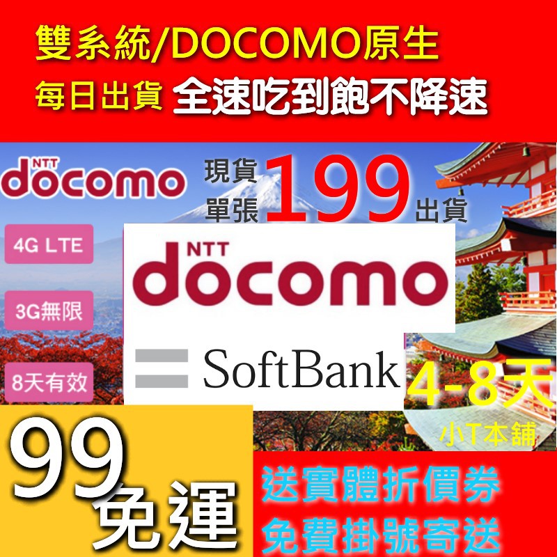 DOCOMO流量促銷中！ 巨流量！吃到飽5-15天 日本上網 Sim卡 4G/5G網卡 日本 網卡 上網卡 網路 網路卡
