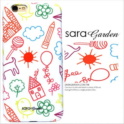 客製化 手機殼 iPhone 7 【多款手機型號提供】插畫 童年 彩色筆感 保護殼 G016 Sara Garden