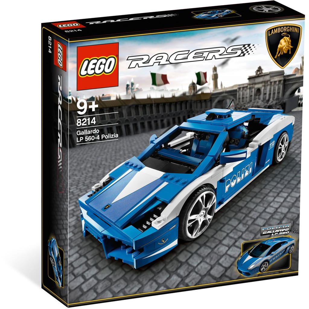 [正版] 絕版 樂高 LEGO 8214 藍寶堅尼 警車 超跑車 Lamborghini Polizia (全新未拆品)