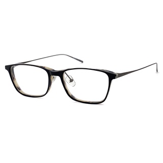 光學眼鏡 知名眼鏡行 (回饋價) - 米白漸層茶系列 薄鋼+板料鏡腳 15358 高品質光學鏡框 (複合材質/全框)