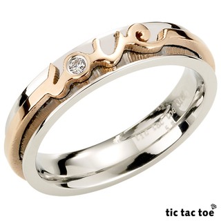 tic tac toe OUTLET精選 Love白鋼女戒指 現貨