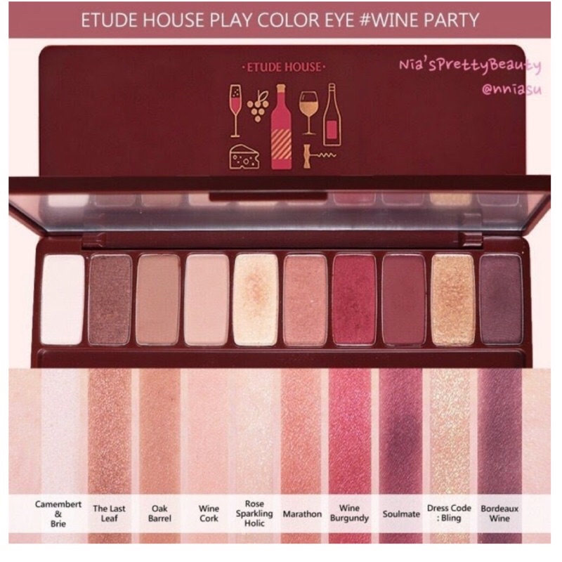 《二手彩妝》 ETUDE HOUSE 波爾多紅酒派對微醺眼彩盤 PLAY COLOR EYES #WINE PARTY