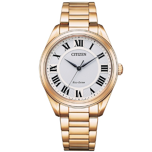 CITIZEN 星辰錶 EM0973-55A 羅馬字鋼錶帶女錶錶 / 玫瑰金 35mm