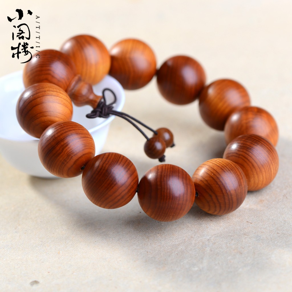 包郵正宗太行山陳化黑油老料崖柏手串男女佛珠手鏈mm香味濃郁 蝦皮購物