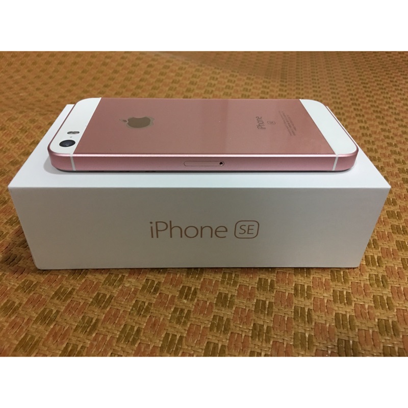 iPhone SE 16G 玫瑰金 含真皮皮套