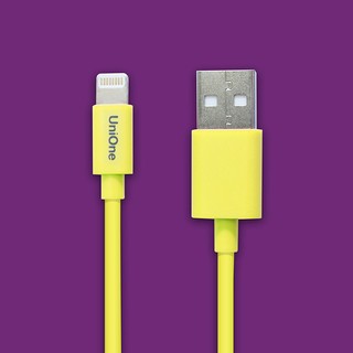 UniOne Apple原廠認證Lightning USB 傳輸充電線/黃1M(iPhone iPad)阿布汽車精品