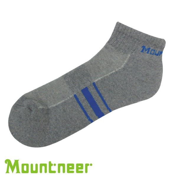 伊凱文戶外 Mountneer nano 奈米銀氣墊健走短襪 灰色/藍色 12U01-75