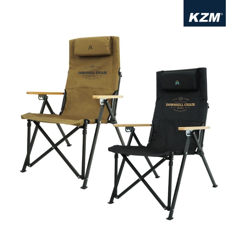 KAZMI KZM 素面木手把四段可調折疊椅 躺椅【露營狼】【露營生活好物網】