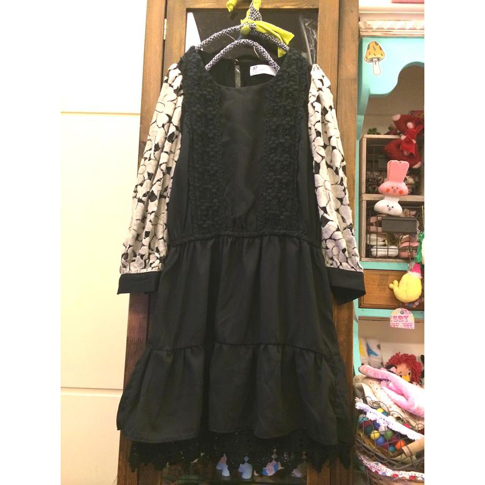 ❤幻之雪蝶❤高單價韓國製 蛋糕裙襬冬天雪紡紗洋裝