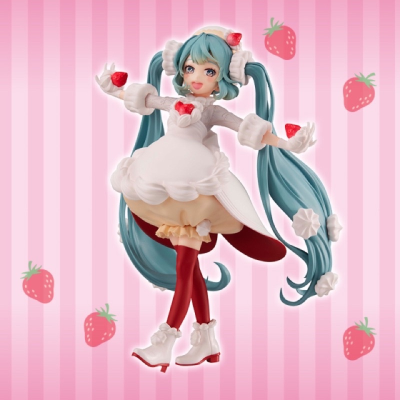 「嚕米模型屋」現貨 FuRyu 代理 VOCALOID 初音未來 甜點造型 草莓奶油蛋糕 景品
