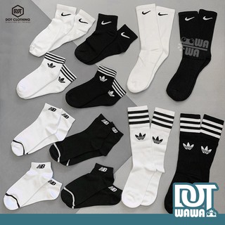 DOT 蛙蛙店 NIKE Quarter Socks 黑 白 短襪 單雙拆賣 中筒襪 長襪 SX4706-001