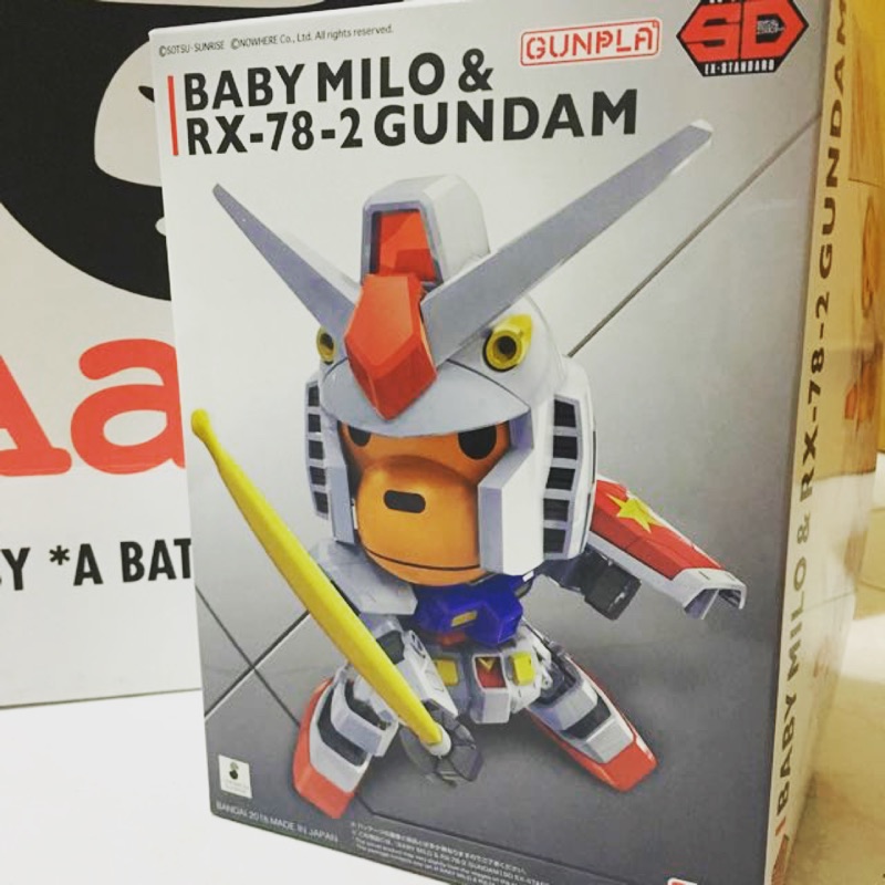 |Mr.218| Bandai Gundam SD Baby Milo RX-78-2 鋼彈猿人聯名模型全新未拆
