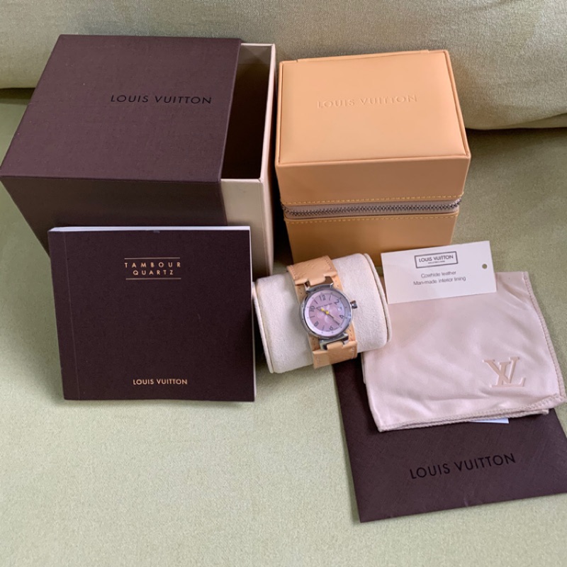 二手LV 手錶❤️正品/真品 Louis Vuitton 女錶❤️TAMBOUR 手錶 ❤️專櫃真品❤️免運 /誠可議