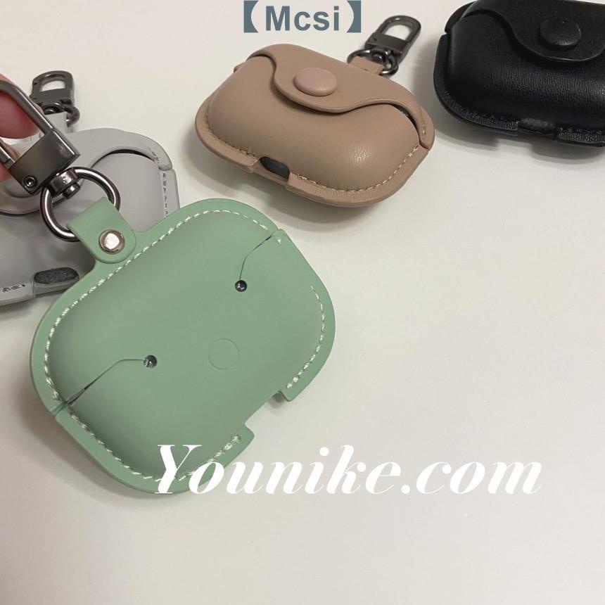 【Mcsi工坊】 ins皮革吐司麵包airpods pro保護套無線藍牙耳機軟殼