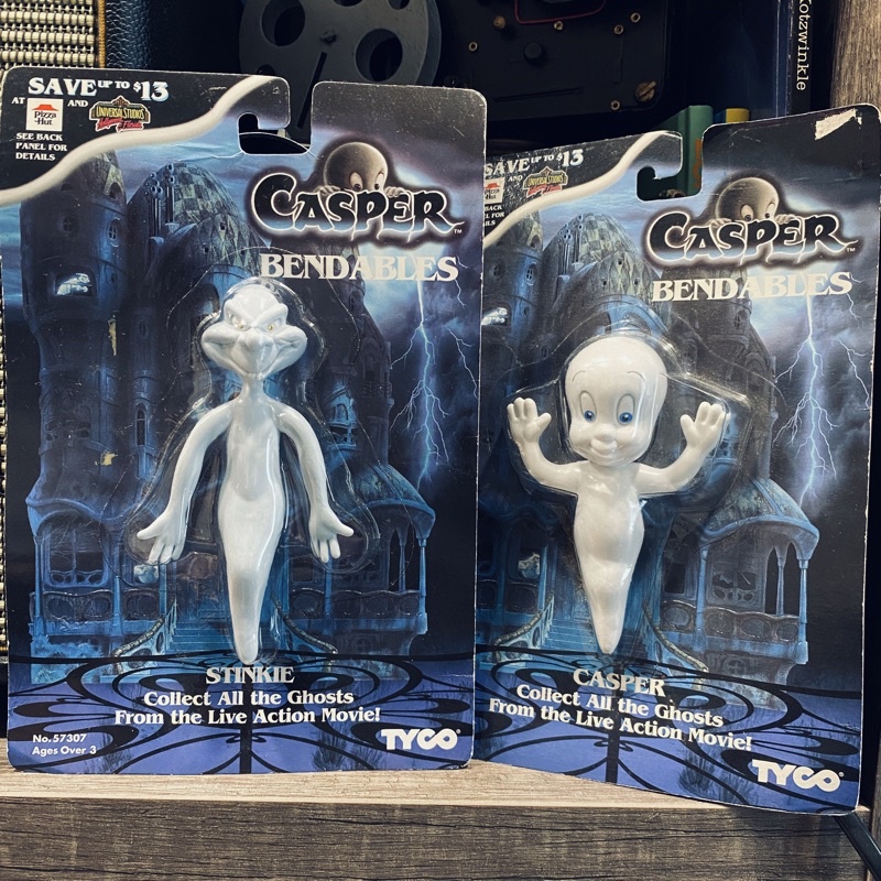 Casper 鬼馬小精靈 鐵絲凹折吊卡玩具 公仔