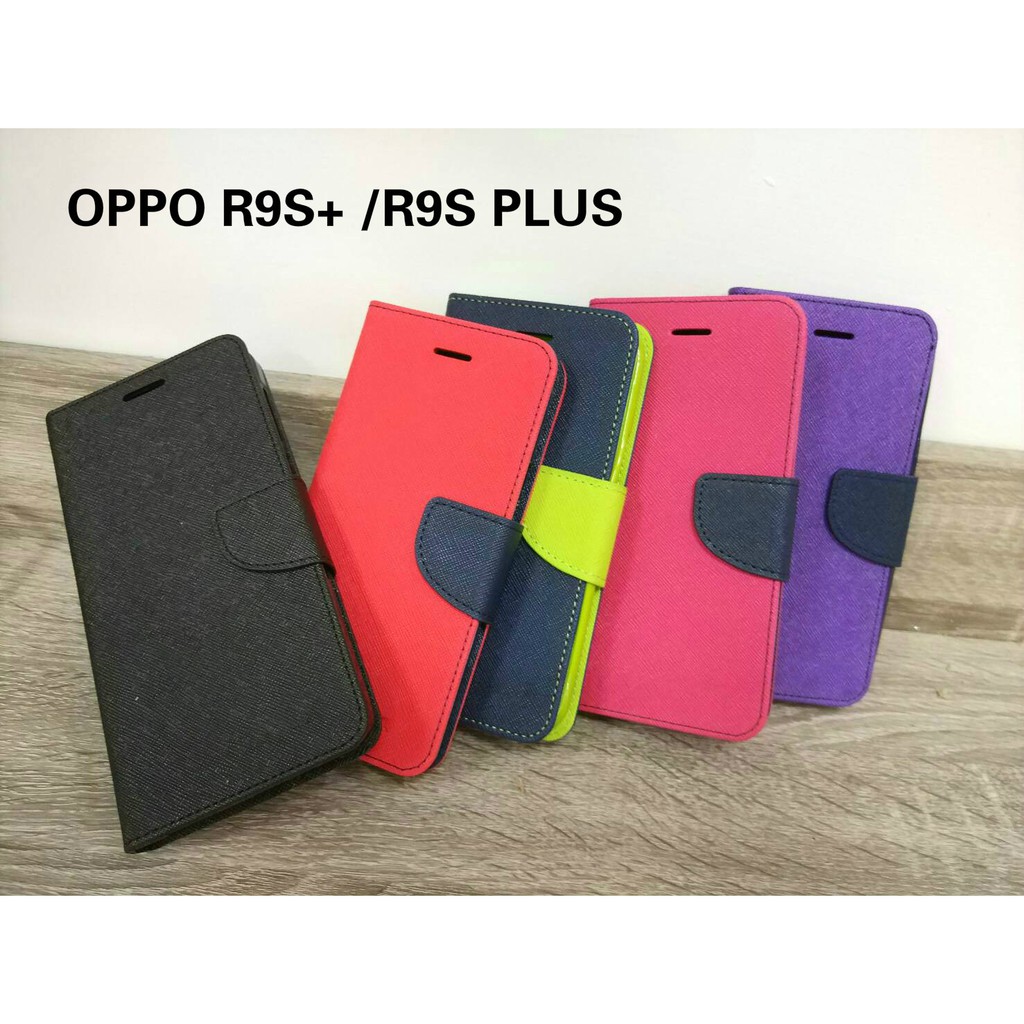 OPPO R9S+ R9S PLUS馬卡龍撞色皮套 可站立 插卡片 經典雙色款