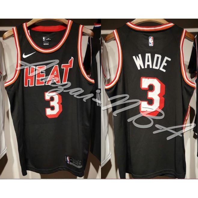 Anzai-NBA球衣 17-18全新賽季Miami Heat 邁阿密熱火隊 WADE 復古款黑色球衣-全隊都有