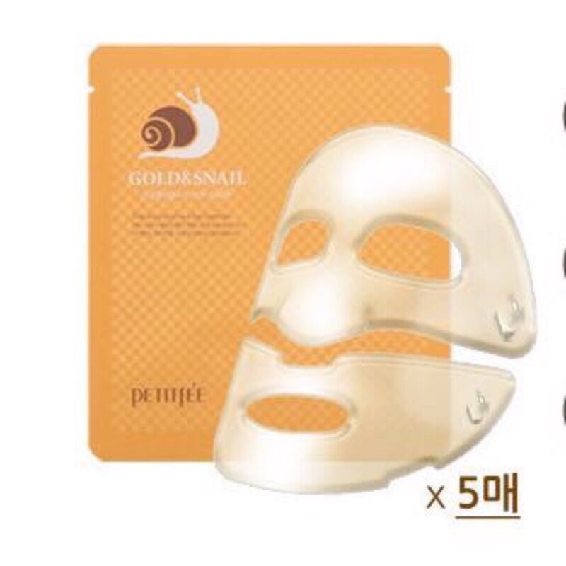 現貨供應  韓國PETITFEE 黃金蝸牛面膜 Gold&amp;Snail Mask Pack (五片裝)