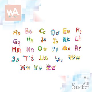 Wall Art 臺中現貨 無痕設計壁貼 英文 字母 DIY 防水貼紙 不傷牆面 教育 學習 教學 兒童房裝飾 6074