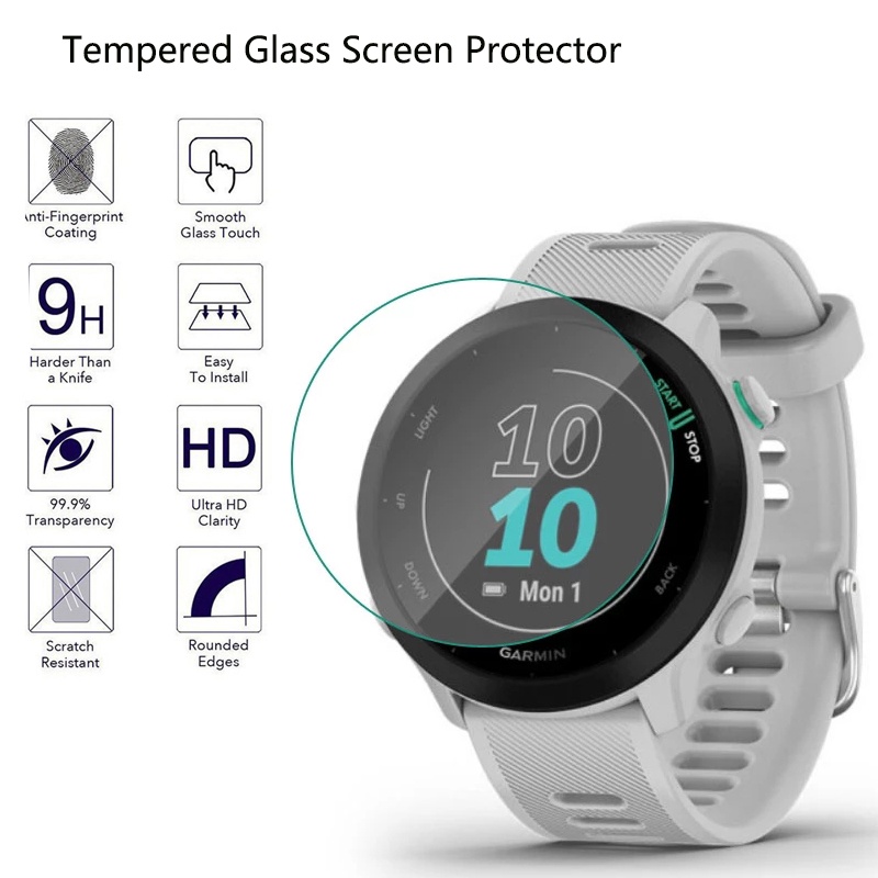 Garmin Forerunner 55 的 2.5d 屏幕保護膜鋼化玻璃
