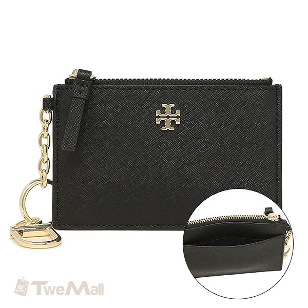 TORY BURCH 零錢包 鑰匙包 防刮皮革 黑 全新 100%正品 全省專櫃可送修 twemall