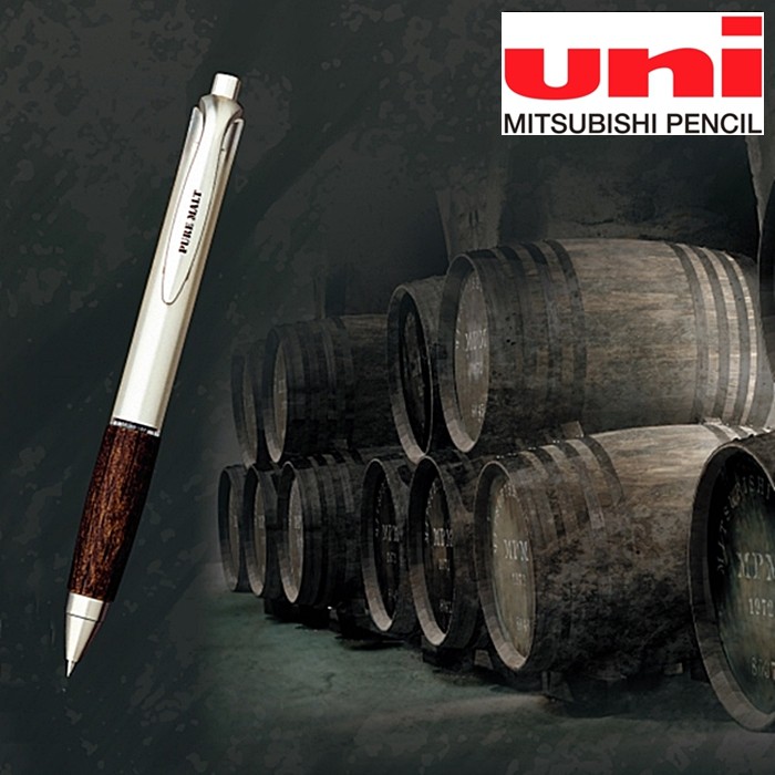 找東西UNI中性原子筆UMN-515橡木原木筆PURE MALT樽桶0.5mm圓珠筆0.5mm原子筆木頭筆日本製造鋼珠筆