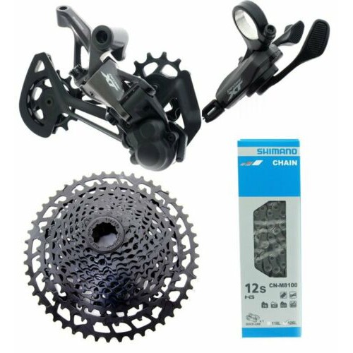 SHIMANO XT SL-RD-CN-M8100變把後變鏈條SRAM PG-1230飛輪1x12速超優惠組合