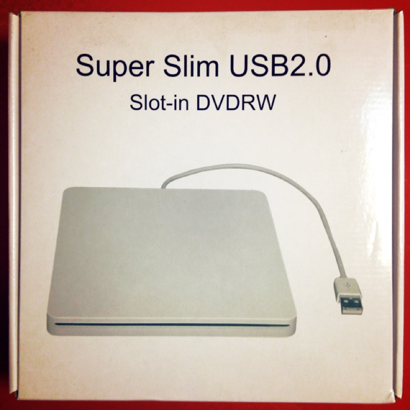 超薄 USB 2.0 吸入式光碟機外接盒 + Apple SuperDrive