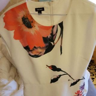 Nine West 白色印花洋裝size6