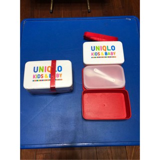 全新 UNIQLO 微波便當盒 附兒童餐具 (730ML / 24OZ)